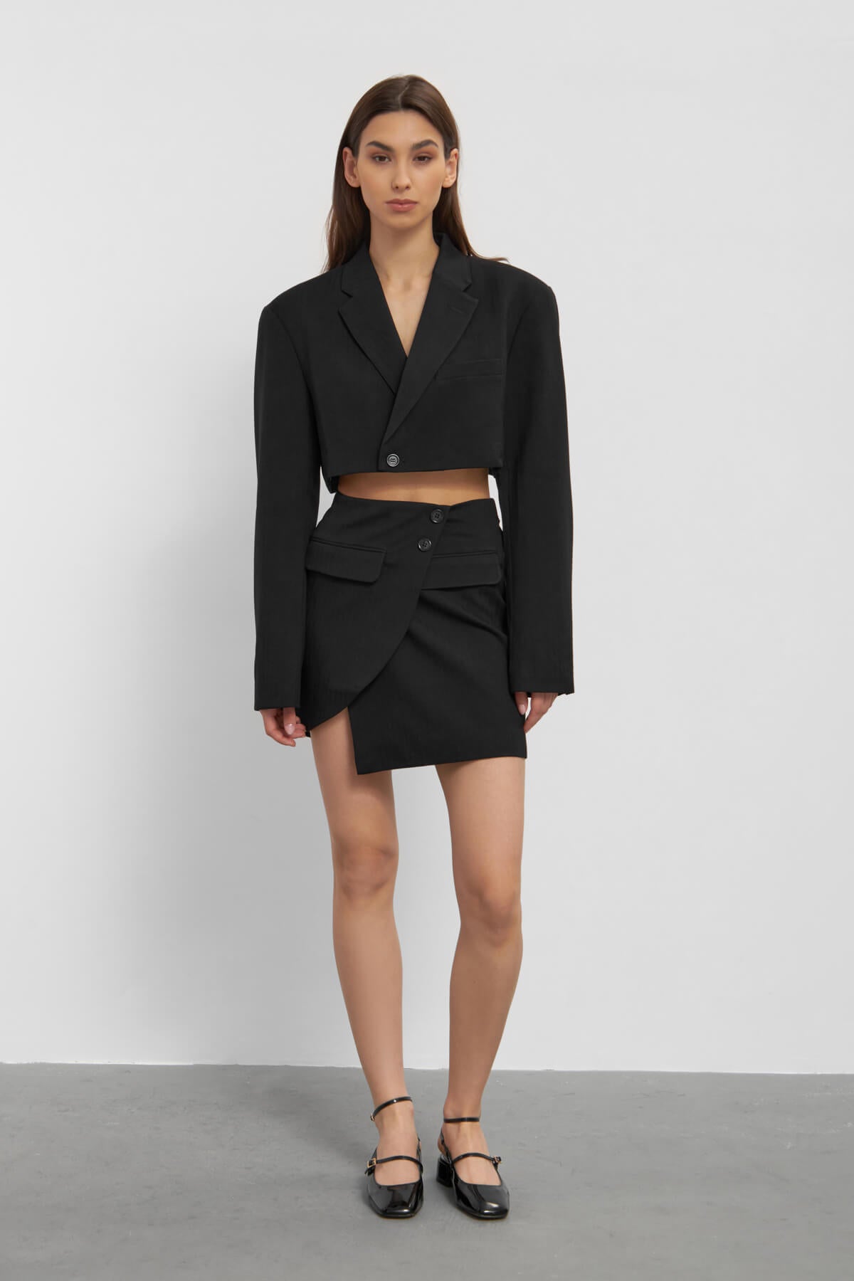 Berlin Cropped Blazer Black