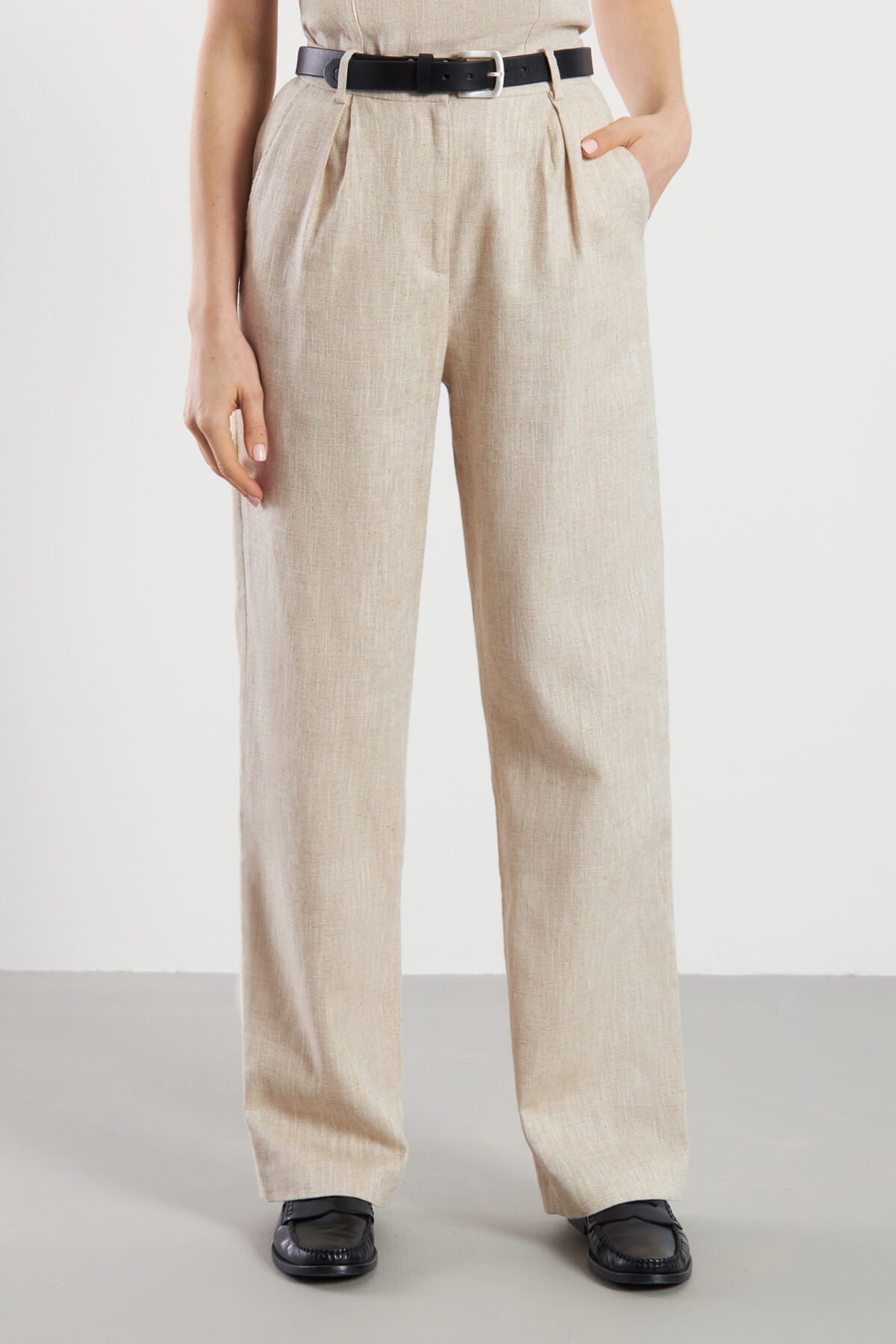 Cala Linen Pants - Beige