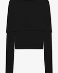 Dove off-shoulder Top - Black