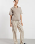 Menton Polo Bluse - Beige