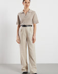 Menton Polo Bluse - Beige