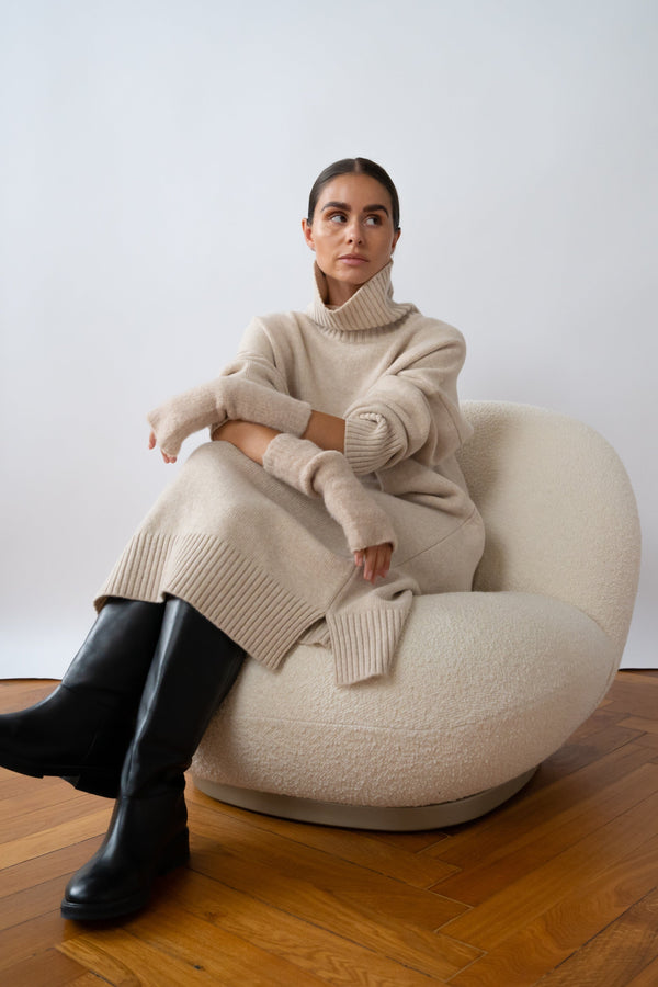 beige gloves