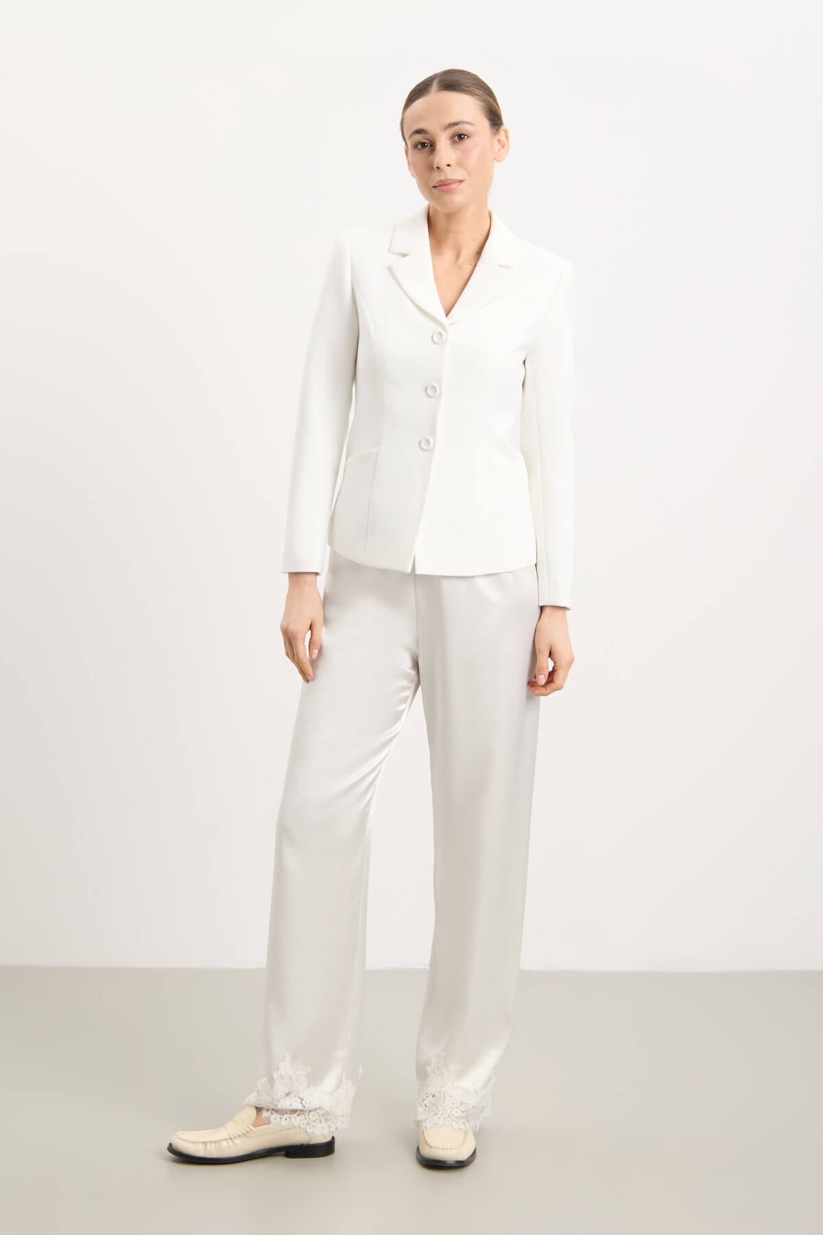 Ames Lace Pants - Cream