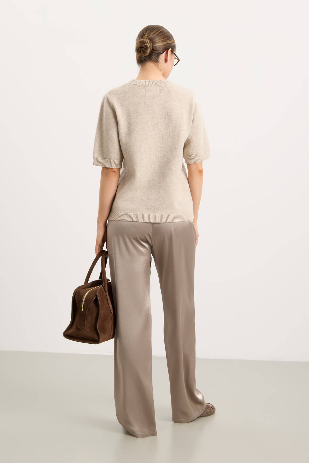 Ames Satin Pants - Nougat