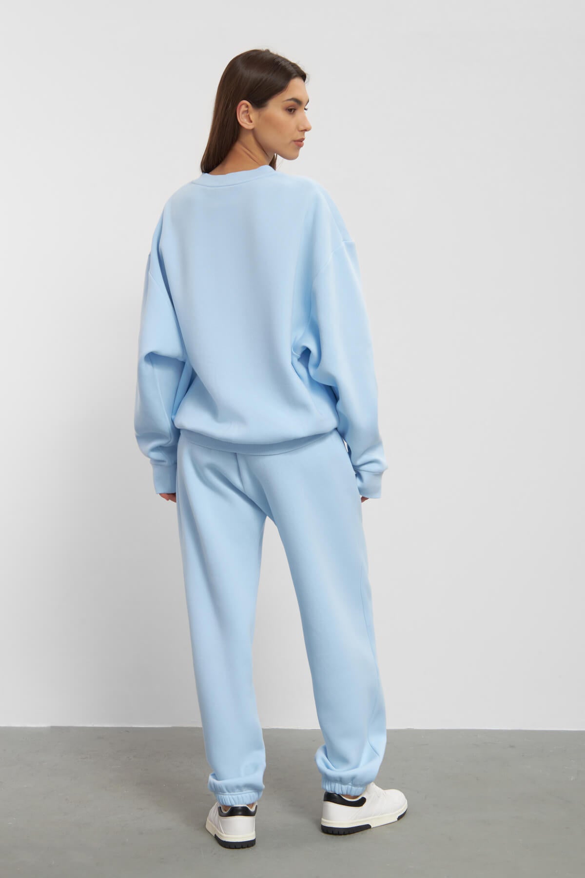 Light blue store sweatpants and sweatshirt