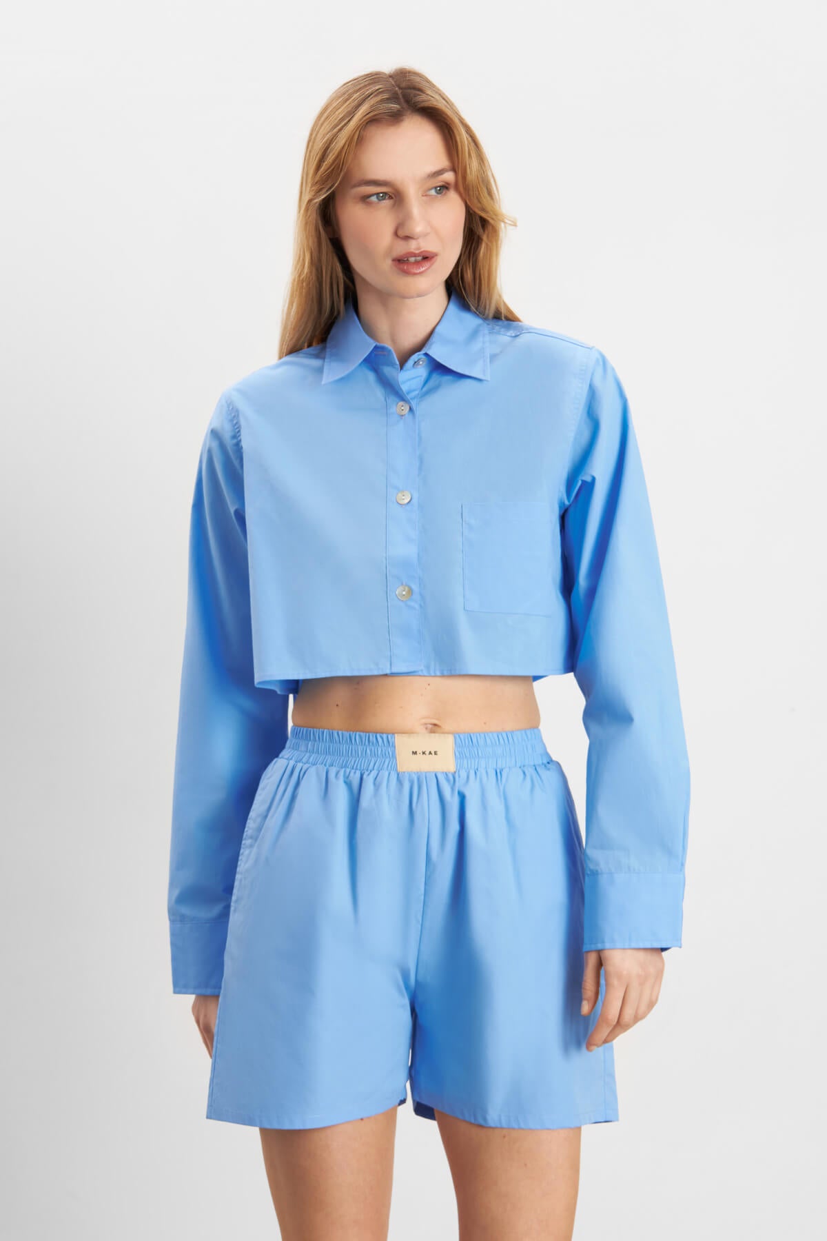 Hurley Cropped Shirt - Blue