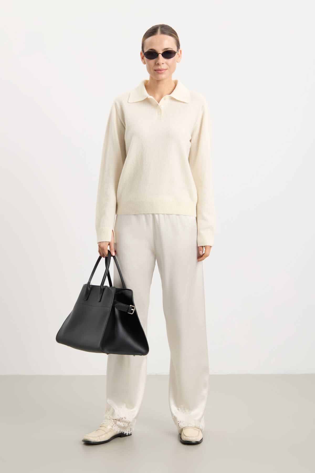 Petrea Knit Polo - Cream
