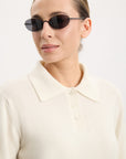 Petrea Knit Polo - Cream