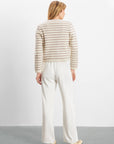 Sienna Cardigan - Striped Beige