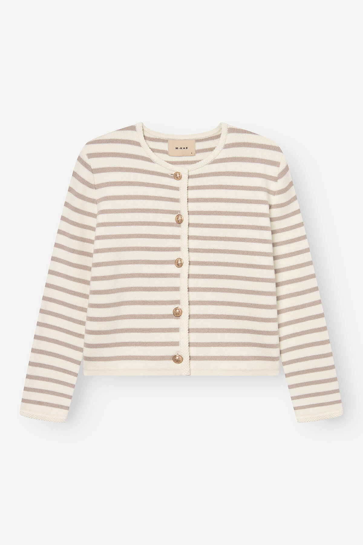 Sienna Cardigan - Striped Beige