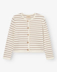 Sienna Cardigan - Stribet Beige