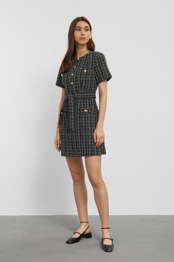 Taylor Boucle Dress - Black