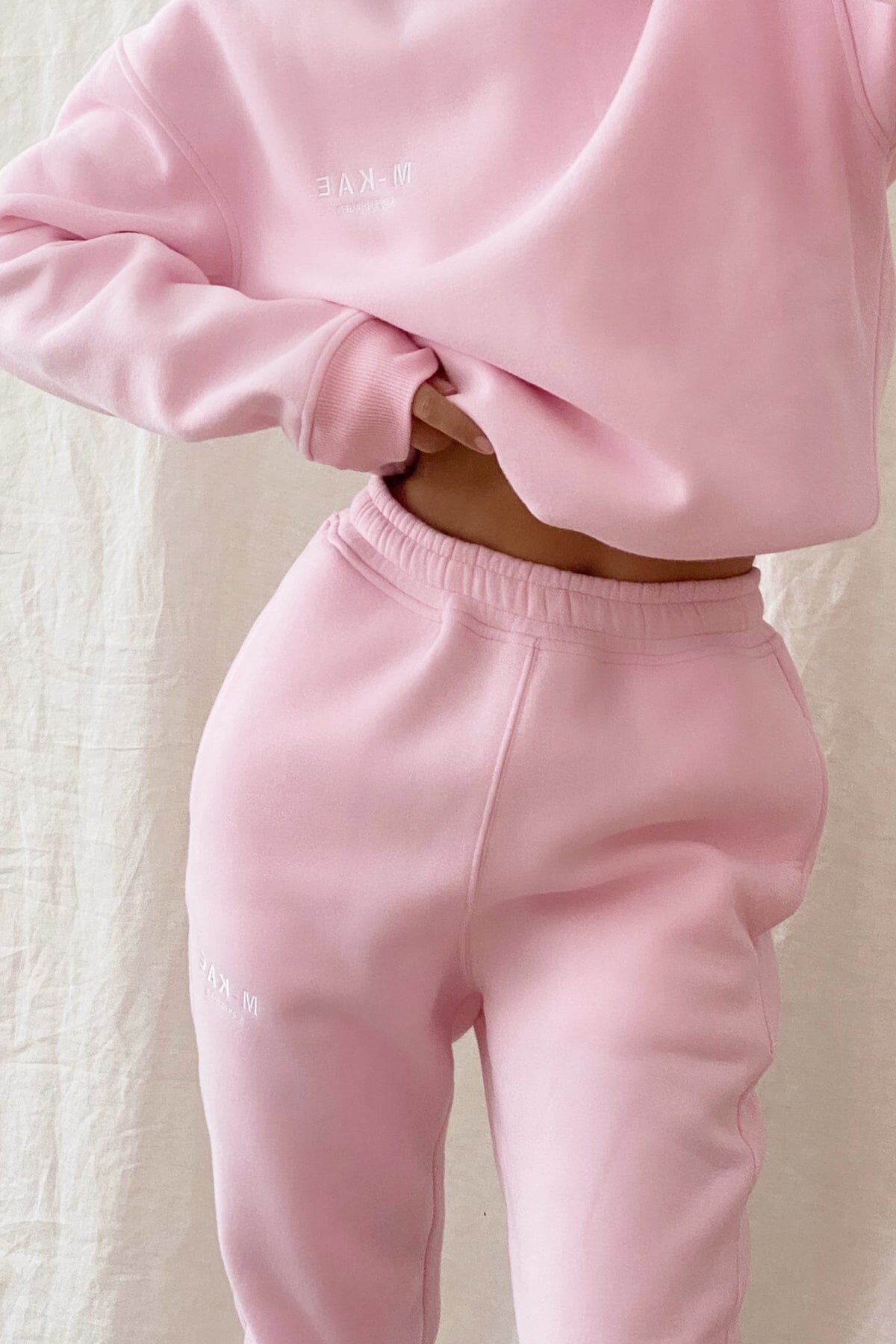 Pink sales silk sweatpants